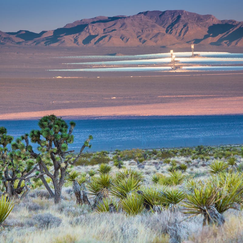 Solar energy development in the Ivanpah Valley, California