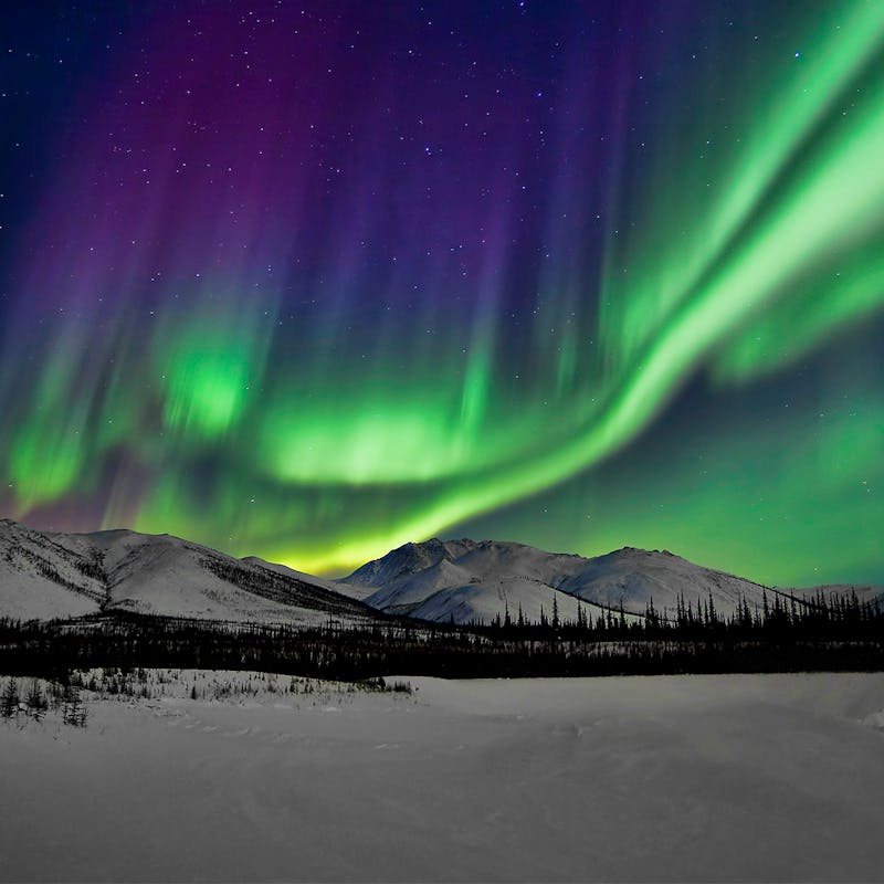 Northern Lights Over Brooks Range Alaska