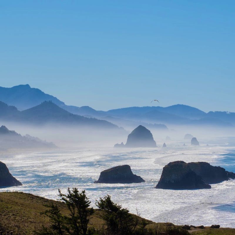 Oregon coastline close to the mouth of the Columbia